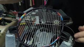 YONEX NANOFLARE 700 Pro badminton racket restringing with YONEX EXBOLT63 [upl. by Rats327]