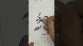 DIY monthly flower calendar on watercolor paper [upl. by Holmun845]