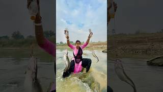 Catch Big Size Monster Fish With Bottle In River fishingtechniques girlsfishing fishingmethods [upl. by Auhoj]