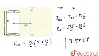 The solid cylinder of length 80 cm and mass M has a radius of 20 cm Calculate the density of th [upl. by Ynagoham]