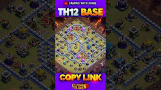 Best TOWN HALL 12 War Base Design✨ coc clashofclans [upl. by Eenalem]