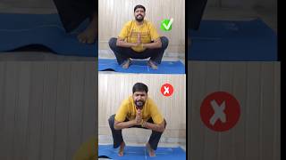 Malasana or the Garland Pose is a yoga posture in the right amp wrong way ytshorts shorts yoga [upl. by Ierna141]