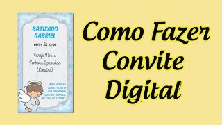 Como fazer Convite Digital Batizado no CorelDRAW [upl. by Ysak904]