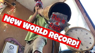 AMAZING PHYSICS Longest time to float aluminum by playing didgeridoo world record challenge [upl. by Ysak]