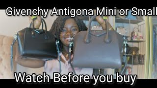 Givenchy Antigona Comparison Watch Before You Buy The Givenchy Antigona In The Mini Or Small Size [upl. by Elleinwad197]