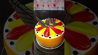 Multi color cake design new look design training video ty short video short feed [upl. by Nahamas]