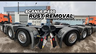 Sandblasting SCANIA P450  Color change reveal [upl. by Aivato]