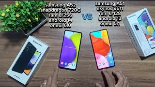 samsung A52 Vs samsung A51 [upl. by Cirted]