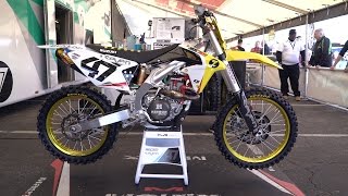 Malcolm Stewarts 2017 Suzuki RMZ450  Factory Bike Friday [upl. by Aimek]