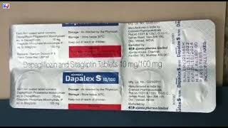 Dapalex S 10100 Tablet  Dapagliflozin and Sitagliptin Tablets  Dapalex S 10100mg Tablet Uses [upl. by Ttemme]