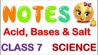 Acids Bases and Salts Full Chapter Class 7 Science  NCERT Science Class 7 Chapter 5  ch5class7 [upl. by Dodds]