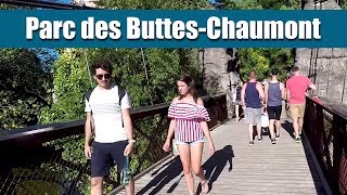 Beautiful Parc des ButtesChaumont in Paris Visual Walking Tour HD 1080p [upl. by Shaer369]