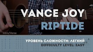 Как играть на гитаре Vance Joy – Riptide guitar tutorial YouPlayGuitarEasily [upl. by Woll]