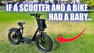 This Is a Scooter EBike Hybrid  Caroma Peak P3 Electric Scooter Bike Review [upl. by Assirrem279]