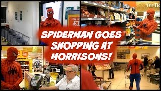 Spiderman goes Shopping at Morrisons [upl. by Samaj616]