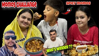 World’s most spicy momos challange🌶️Who’s winner 👑 [upl. by Nwahsram]