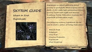 Skyrim Guide  Where to find Nightshade 1080p HD [upl. by Ed]