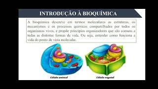 Bioquímica Estrutural  Introdução à Bioquímica e Bioenergética [upl. by Muraida]