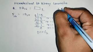 Hexadecimal to binary conversion [upl. by Nidya]