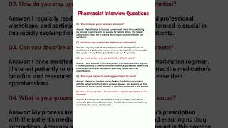 Pharmacist Interview  Pharmacy Interview questions shortsfeed shorts shortsvideo [upl. by Ibok]