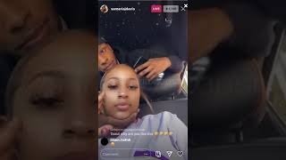 Toosii and Samaria on Ig Live [upl. by Nahtaj]