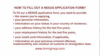 How to fill out a NEXUS application form [upl. by Akeit]