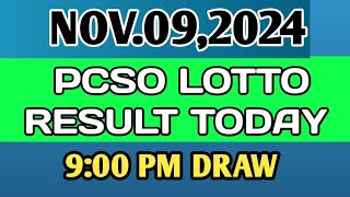 Lotto Result Today November 092024 900PM DRAW lottoresulttoday lottery pcsolotto [upl. by Kurth]