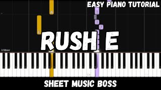 Rush E Easy Piano Tutorial [upl. by Meeks764]