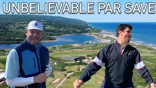 Unreal Up and Down on the 6th Hole at Cabot Cliffs [upl. by Dhumma185]