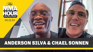 Anderson Silva Chael Sonnen Reflect On Old Times Ahead Of Boxing Trilogy  The MMA Hour [upl. by Dlaregztif173]