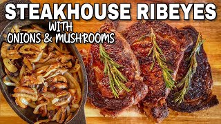 How to Make Steakhouse Ribeyes with Todd  Blackstone Griddle [upl. by Erund]