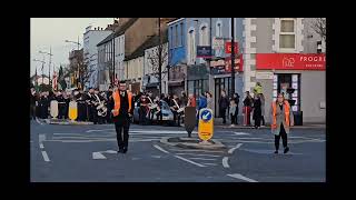 Kilkeel True Blues Silver Band  Royal British Legion Remembrance Parade 10th November 2024 [upl. by Anihsit]