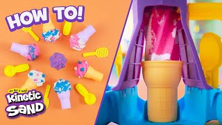 NEW Soft Serve Station How To  Kinetic Sand  Toys for Kids [upl. by Eniale978]