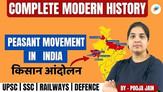 All Peasant Movement In 1 Video  भारत के प्रमुख किसान आन्दोलन  Modern History By Pooja mam [upl. by Mclain]