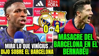 💥BOMBAZO VINICIUS DIJO esto SOBRE el FC BARCELONA DESPUÉS del PARTIDO LEWANDOWSKI LIDERA MASACRE [upl. by Salba]