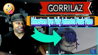 Gorillaz Rhinestone Eyes Fully Animated Music Video Fan Made  Producer Reaction [upl. by Analos]