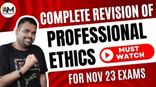 Professional Ethics Revision  CA Final Audit  Nov 23  Sanidhya Saraf [upl. by Liemaj]