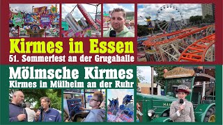 Reportage Kirmes Essen Sommerfest an der Grugahalle amp Mölmsche Kirmes Mülheim an der Ruhr 2024 [upl. by Akayas]