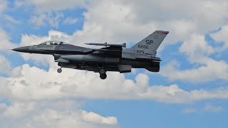 4x F16 US Air Force at Nato Air Base Geilenkirchen [upl. by Ettie]