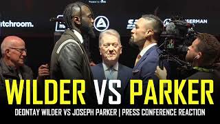 CAN JOSEPH PARKER UPSET DEONTAY WILDER PRESS CONFERENCE REACTION NO FOOTAGE [upl. by Chard560]