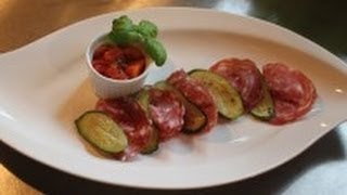 Zucchini Antipasti Rezept mit Salami amp Tomatenconfit  Der Bio Koch 11 [upl. by Camella]