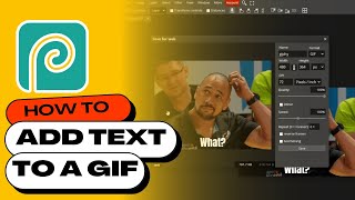 How to ADD TEXT to an Animated GIF in Photopea [upl. by Swainson]