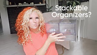 amazonfinds Stackable Clear Organizers amazonbeauty beautyhacks affordablebeauty [upl. by Kovar]