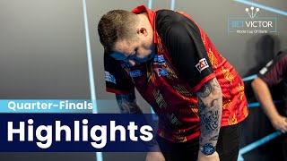 DECIDING LEG DRAMA  QuarterFinals Highlights  2024 World Cup of Darts [upl. by Namya]