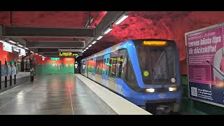 Solna Centrum Metro Station Stockholm Sweden 🇸🇪 [upl. by Hitchcock]