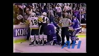 NHL Oct 25 1990 Pittsburgh Penguins v Quebec Nordiques R Paul Coffey v Claude Loiselle R [upl. by Aitat]