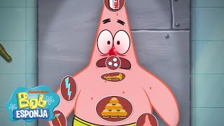 Bob Esponja  Operação  Todas as Vezes que Patrick teve uma Parte do Corpo Removida  Português [upl. by Harned]