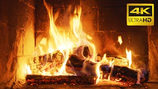 🔥 FIREPLACE 10 HOURS Ultra HD 4K  Relaxing Fire Burning Video amp Crackling Fireplace Sounds [upl. by Saticilef]