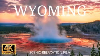 WYOMING 4K Scenic Relaxation Film  Yellowstone National Park  Grand Teton  Aerial Drone [upl. by Tahmosh]