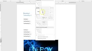 Headings and Subheadings in Word [upl. by Lydia]
